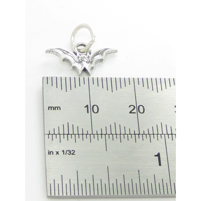 Sterling Silver Small Bat Charm, Halloween Accessory